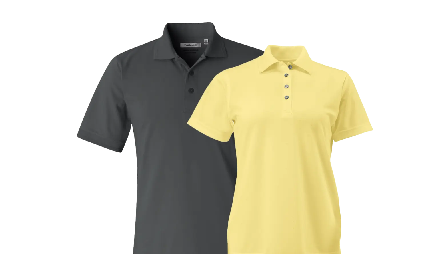 Black and yellow polo shirts